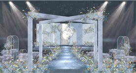 雾霾蓝婚礼效果图
