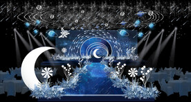 星空婚礼流星雨灯带效果图