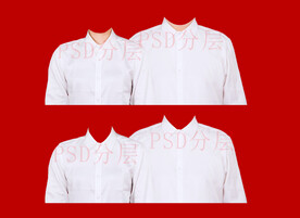 结婚证件照白衬衫衣服素材