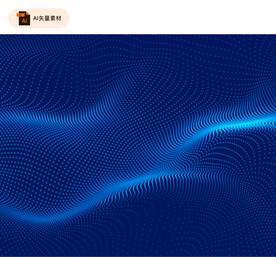 粒子科技波纹矢量背景