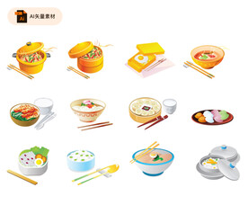 中国传统美食插画