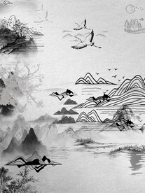 水墨山水画