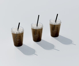 透明塑料咖啡杯