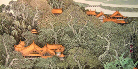 林荫楼阁图