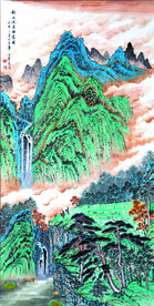 秋山流泉胜景图