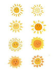 手绘卡通太阳