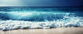 蓝色海浪沙滩