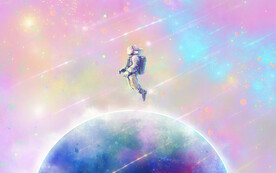 粉色宇宙星空