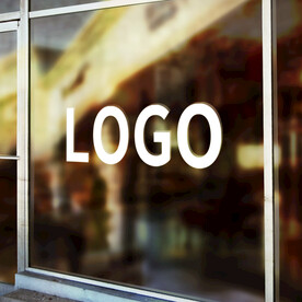玻璃材质样机logo斜面