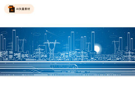 线描都市建筑