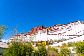 西藏拉萨布达拉宫正门仰望