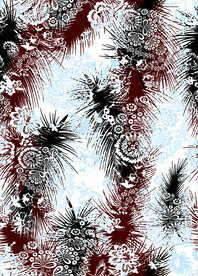 乱花几何印花图