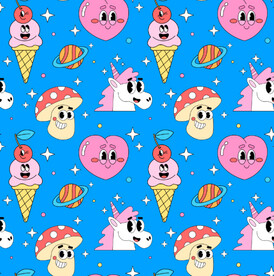 窗帘桌布趣味花型图案