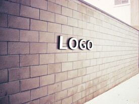  logo样机 墙上字 立体字