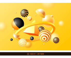 立体几何漂浮物装饰