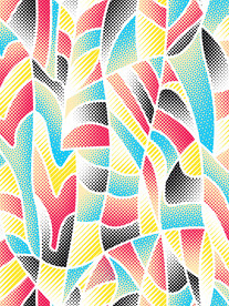 彩色几何扎染图案