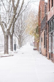 街角初雪摄影
