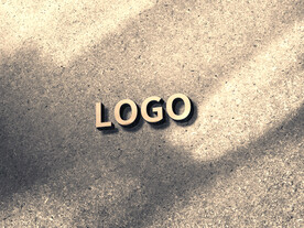 logo立体字样机效果图