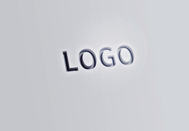 logo样机银色字简约