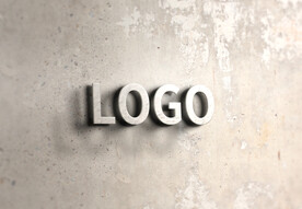 logo样机墙上