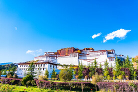 西藏拉萨布达拉宫侧面近景