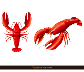 小龙虾插画