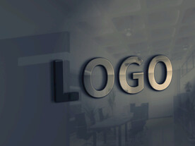 logo样机金属字