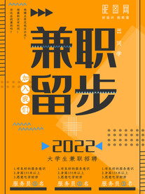 兼职招聘海报图片