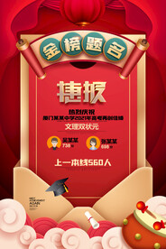 喜报海报