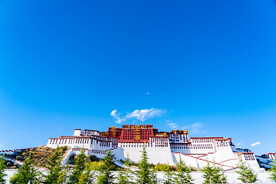 西藏拉萨布达拉宫近观全景