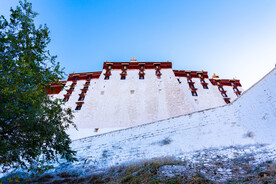 西藏拉萨布达拉宫背面近景