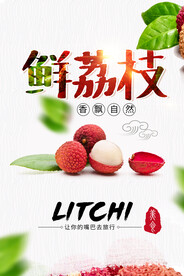 荔枝水果宣传海报
