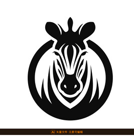 斑马剪影logo