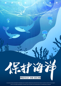 保护海洋 海报
