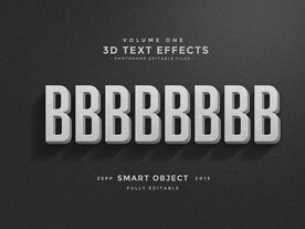 立体字白色
