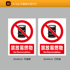 禁放易燃物