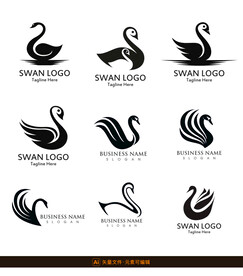 天鹅logo矢量素材