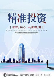 高档房地产投资户外海报