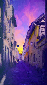  唯美风景油画背景