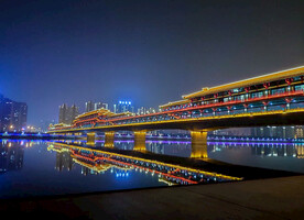 古渡廊桥夜景