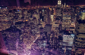 鸟瞰纽约夜景
