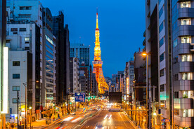 日本黄昏东京塔