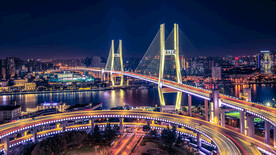 上海杨浦大桥夜景