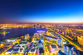 苏州城市的夜景