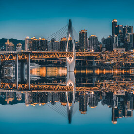 天际线的夜景