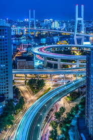 中国上海的夜景