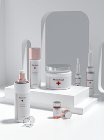  化妆品海报  美妆 洗面奶 