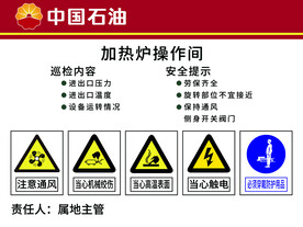 采油厂加热炉操作间展板海报