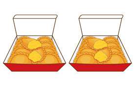 两盒饺子