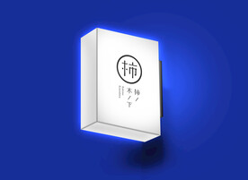 商业vi灯箱样机图片